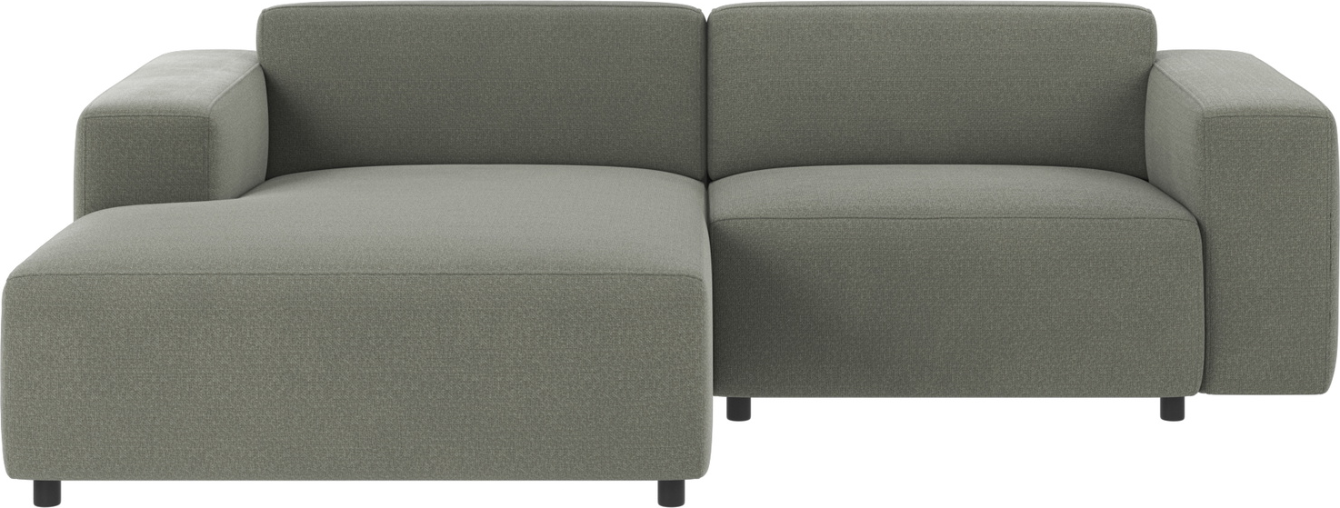 Chaiselongsofa Rowico Willard grøn Rita polyester modulopbygget skandinavisk design