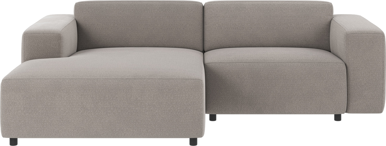 Chaiselongsofa Rowico Willard modulopbygget lysegrå Rita polyesterstof 234x161 cm skandinavisk design