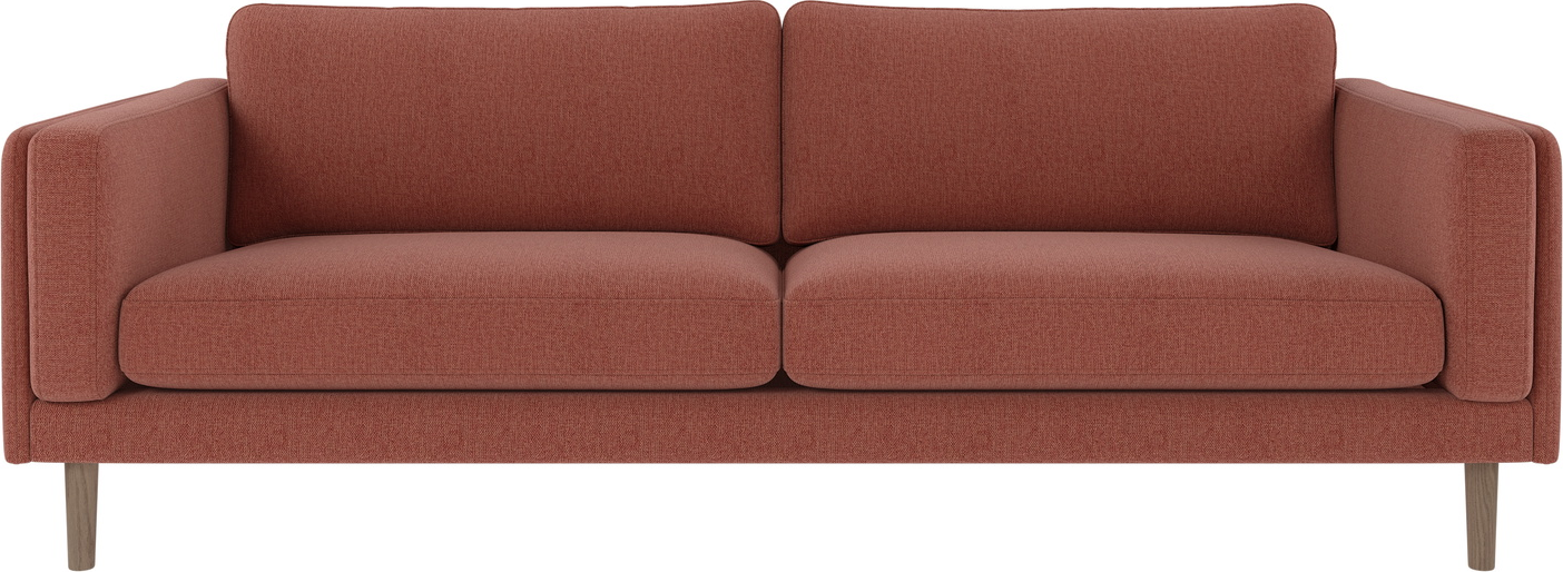 Rowico Braden 3-personers sofa rød/hvidkalk Ø216Ã87Ã78 cm polyester FSCÂ®-mix