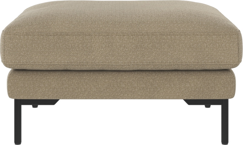 Puf til sofa Rowico Corwin fodskammel mørk beige/sort Rita polyester 84Ã64Ã45 cm
