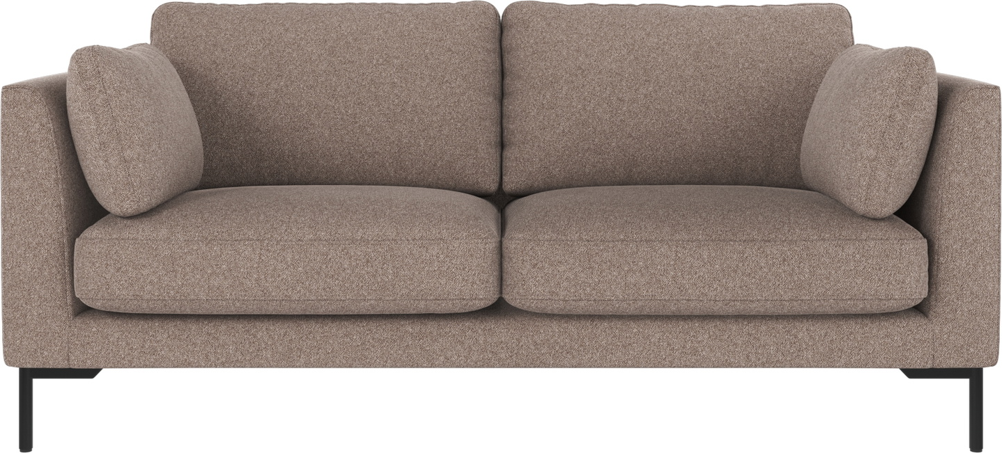 2-personers sofa Rowico Corwin Brenda beige/sort 190 cm metalben nordisk minimalisme
