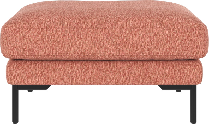 Puf til sofa Rowico Corwin Brenda 52 rød  -  FSC-mix træstel & sort metalben H45 x B84 x D64 cm