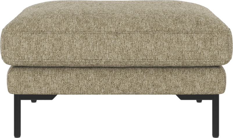Puf/fodskammel Rowico Corwin Max 55 grøn med sorte pulverlakerede metalben 84x64x45 cm