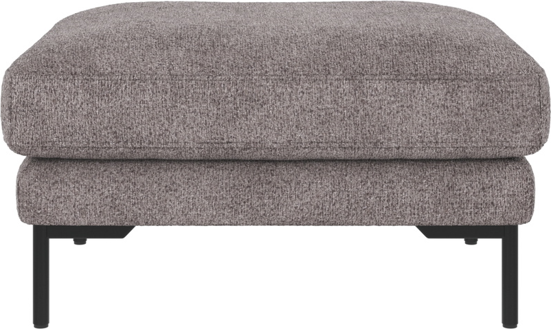 Puf til sofa Rowico Corwin Greg 18 grå/sort med sort metalstel 16 cm ben