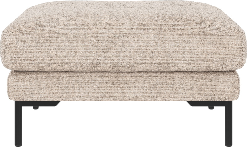Puf/fodskammel til sofa Rowico Corwin lysegrå med sorte metalben 84Ã64Ã45 cm