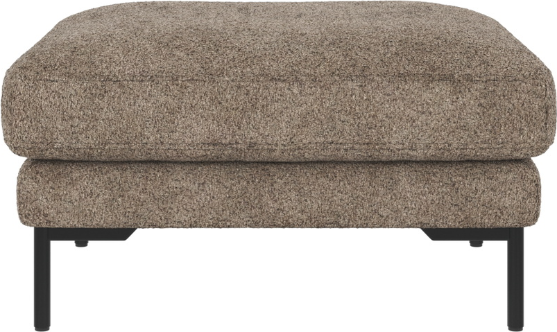 Puf til sofa Rowico Corwin Anna 6 mørk beige med sorte pulverlakerede metalben