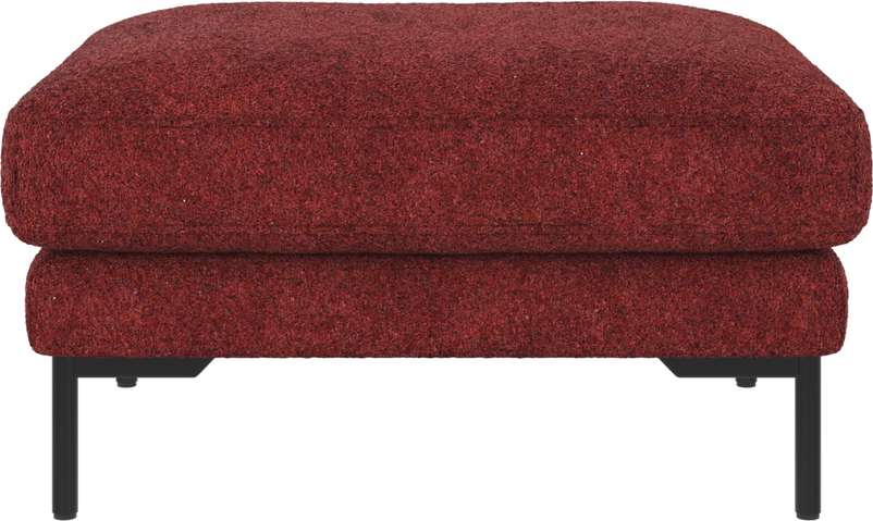 Puf til sofa Rowico Corwin stoffodskammel Anna 8 rød/sort 45Ã84Ã64 cm