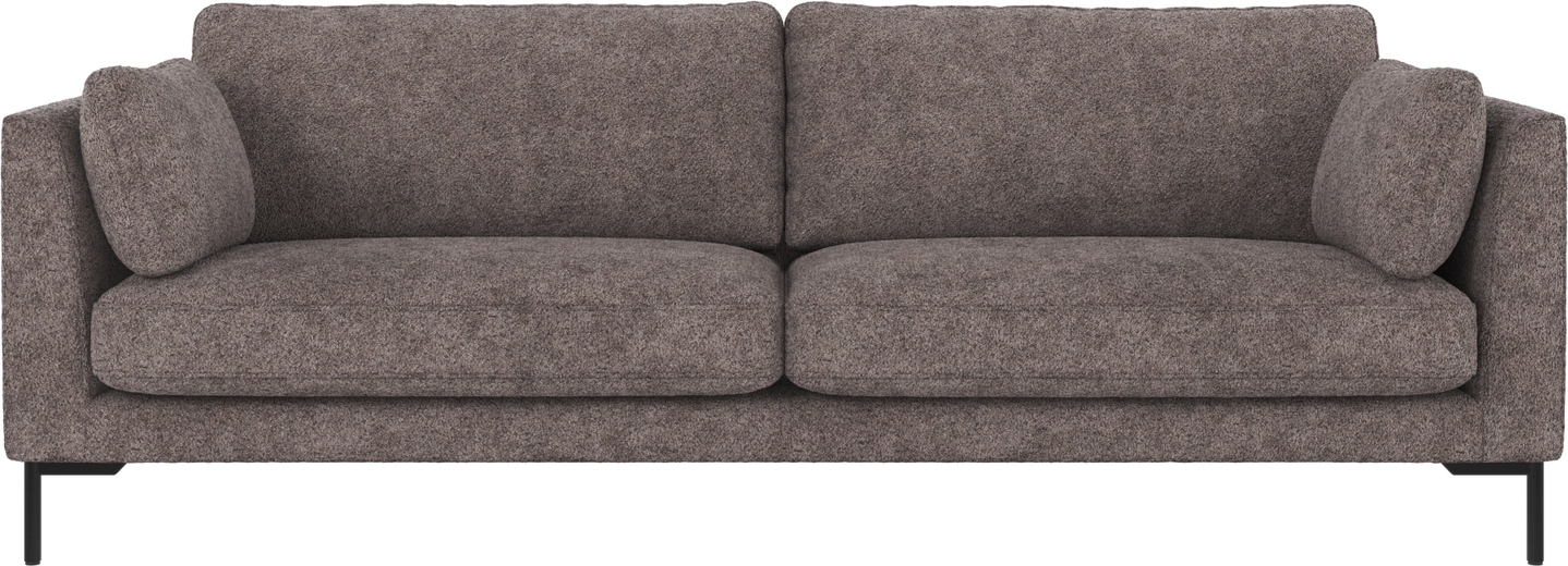 3-personers sofa Rowico Corwin mørkegrå Anna 18 polyester FSC-mix træstel metalben