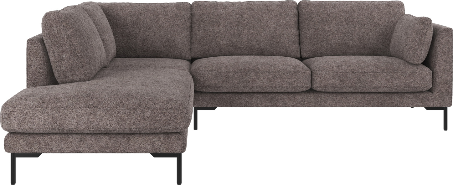 Rowico Corwin venstrevendt hjørnesofa i mørkegrå Anna-stof 266x226 cm