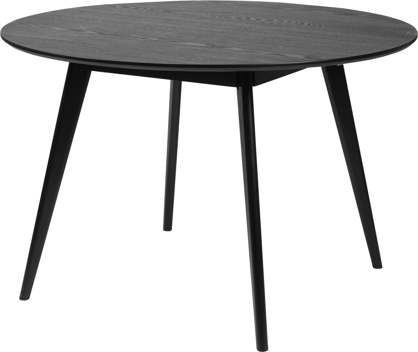 Rowico Yumi spisebord Ø115 cm sort askefiner/massivt gummitræ nordisk design
