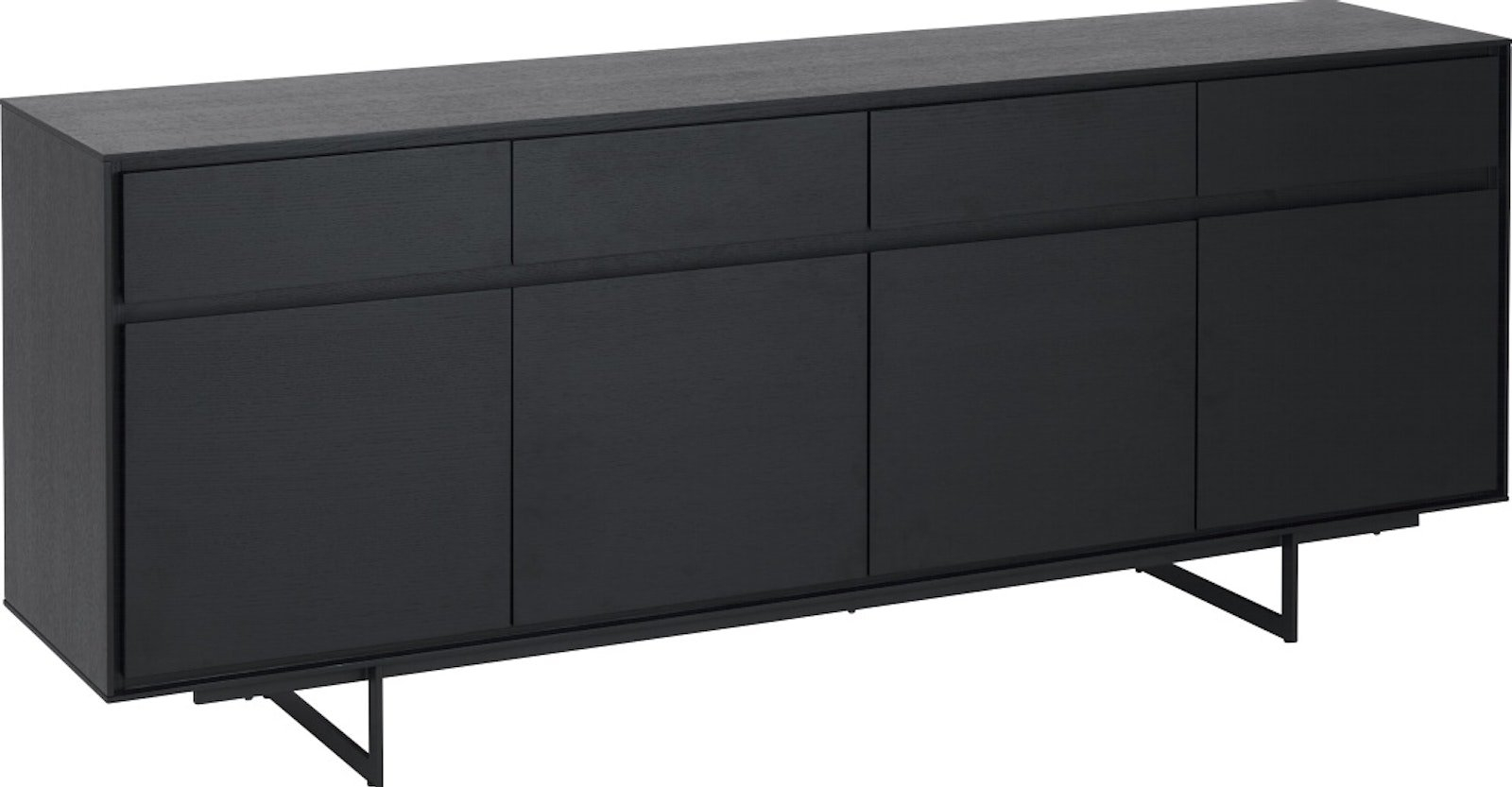 Skænk Raymond & Hallmark Wansford sort træ H82xB205xD45 cm