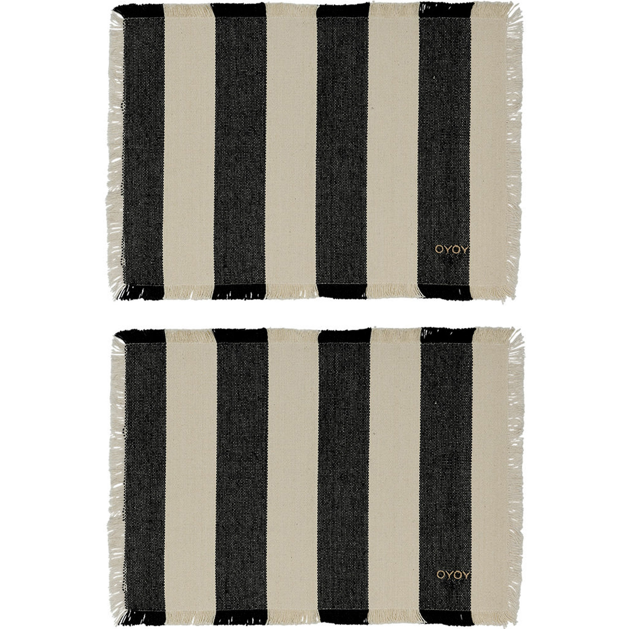 Oyoy living design Toppu dækkeserviet, sort, 2 stk.