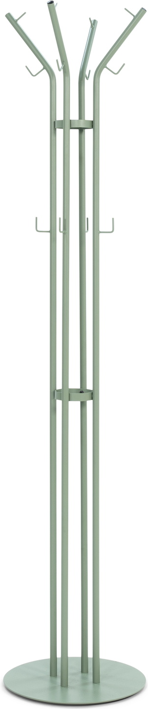 Gulvstående knagerække Spinder Design Charly støvet grøn stål 8 kroge H170 cm