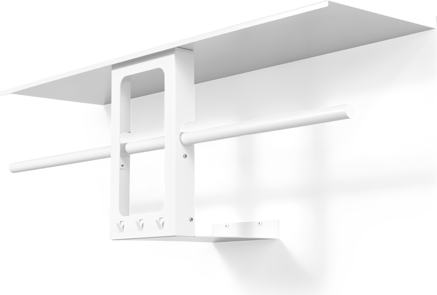 Knagerække/hattehylde Spinder Design Luno Small hvid stål 100 x 30 x 35,5 cm