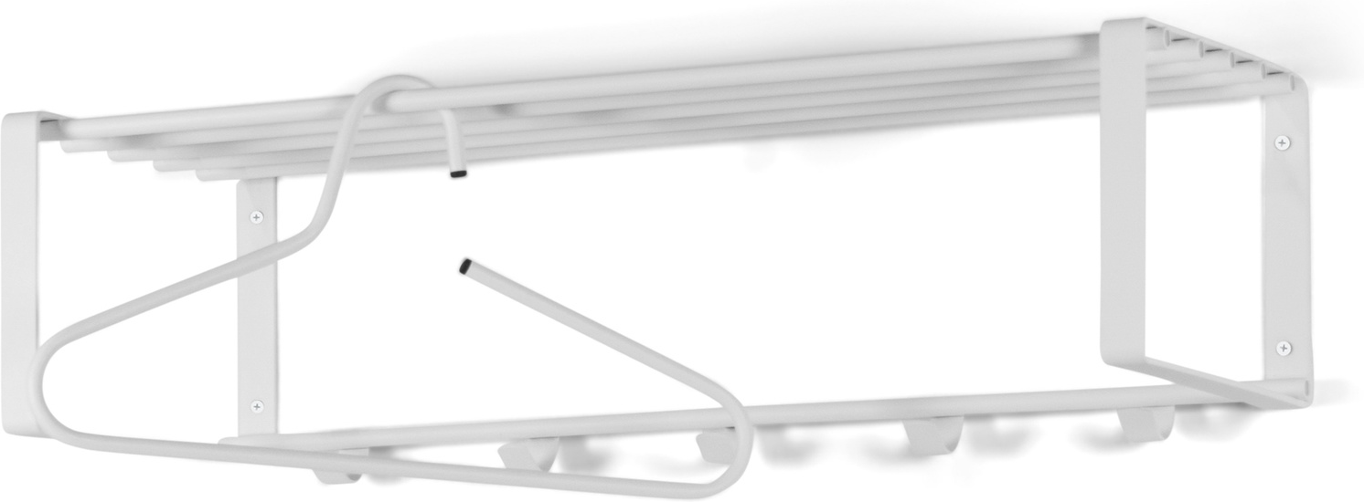 Knagerække/hattehylde Spinder Design Rex hvidlakeret stål 70x29x19 cm