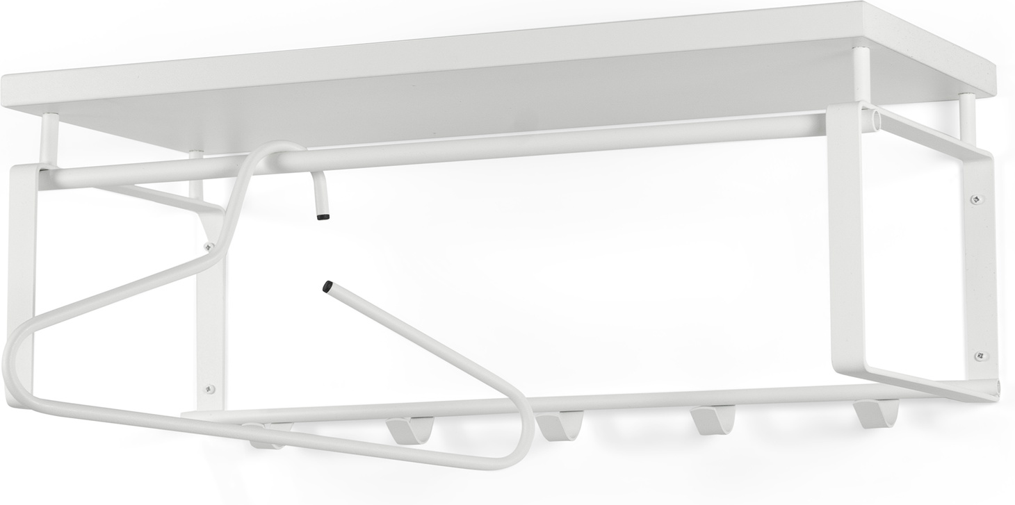 Knagerække med hylde Spinder Design Rex B70ÃD29ÃH28 cm hvid