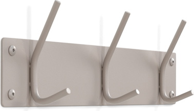 Knagerække Spinder Design Fusion 3 Kroge Taupe Pulverlakeret Stål 12Ã40Ã1,6 cm