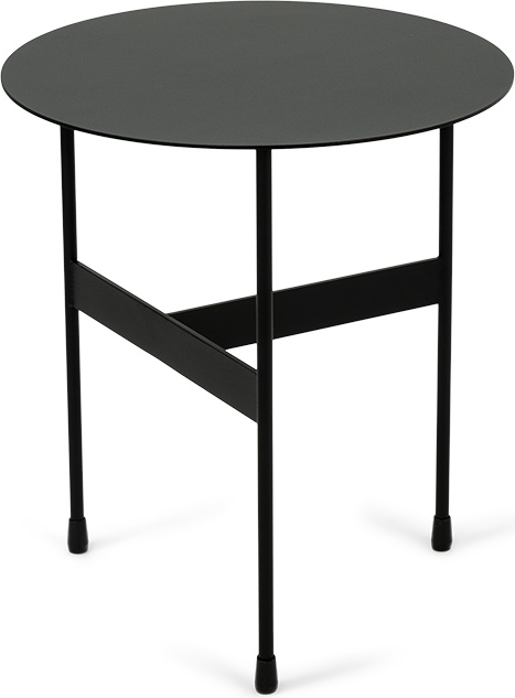 Udendørs sidebord Spinder Design Mira sort stål Ø40ÃH45 cm