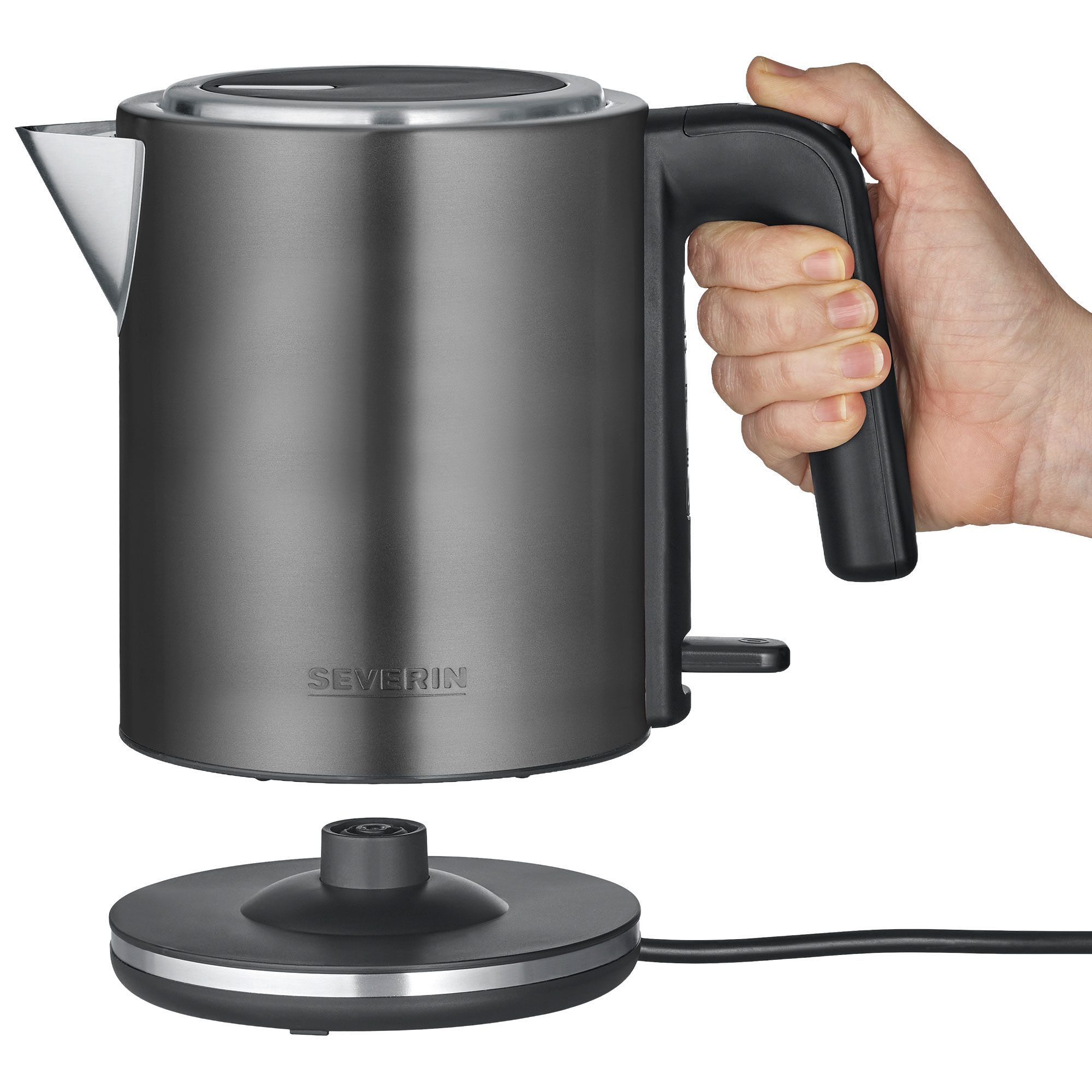 Severin WK 9342 elkedel 1 liter, dark inox