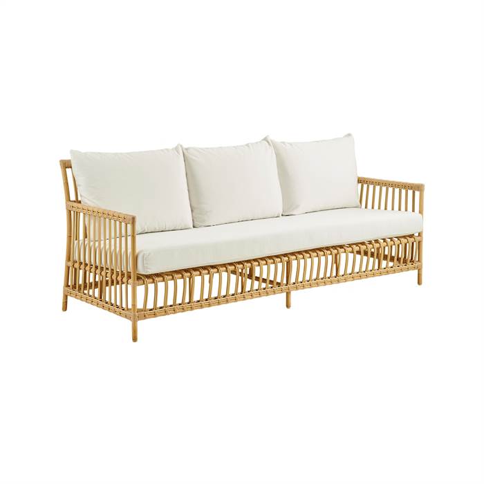 Sika Design Caroline 3-seater - Exterior - Natural, B450 White - inkl. 3 stk. rygpuder Quick Dry - B450-White : Erling Christensen Møbler