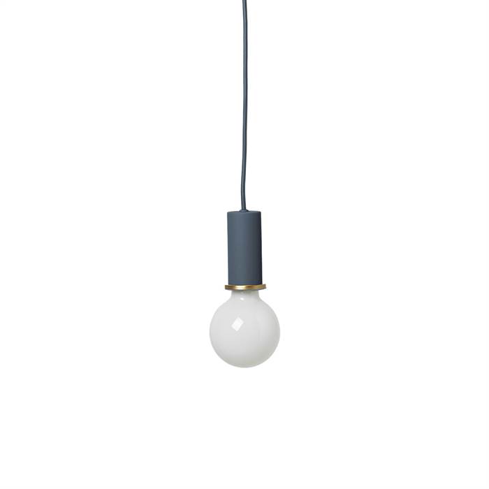Ferm Living Socket Pendant Low - Dark Blue  : Erling Christensen Møbler