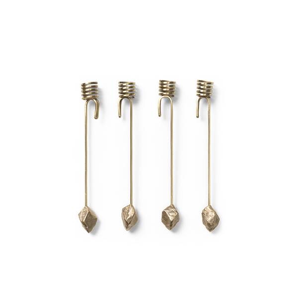 Ferm Living Stone Christmas Tree Candle Holders - Brass  : Erling Christensen Møbler