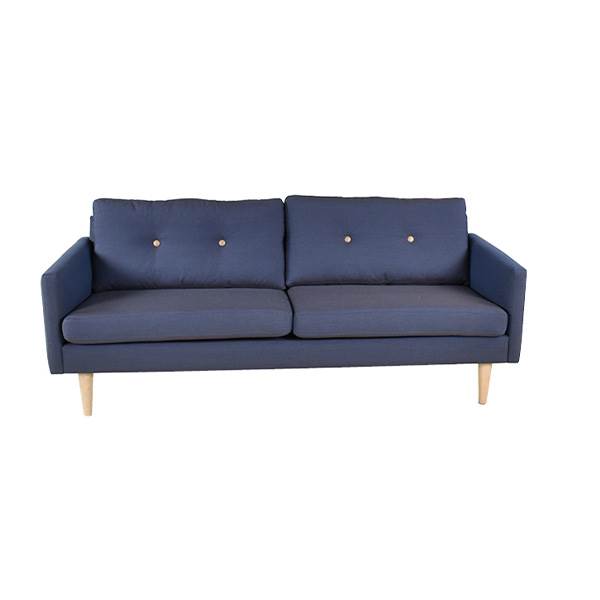 Stouby Jive 3 pers. sofa - Blå med knapper  : Erling Christensen Møbler