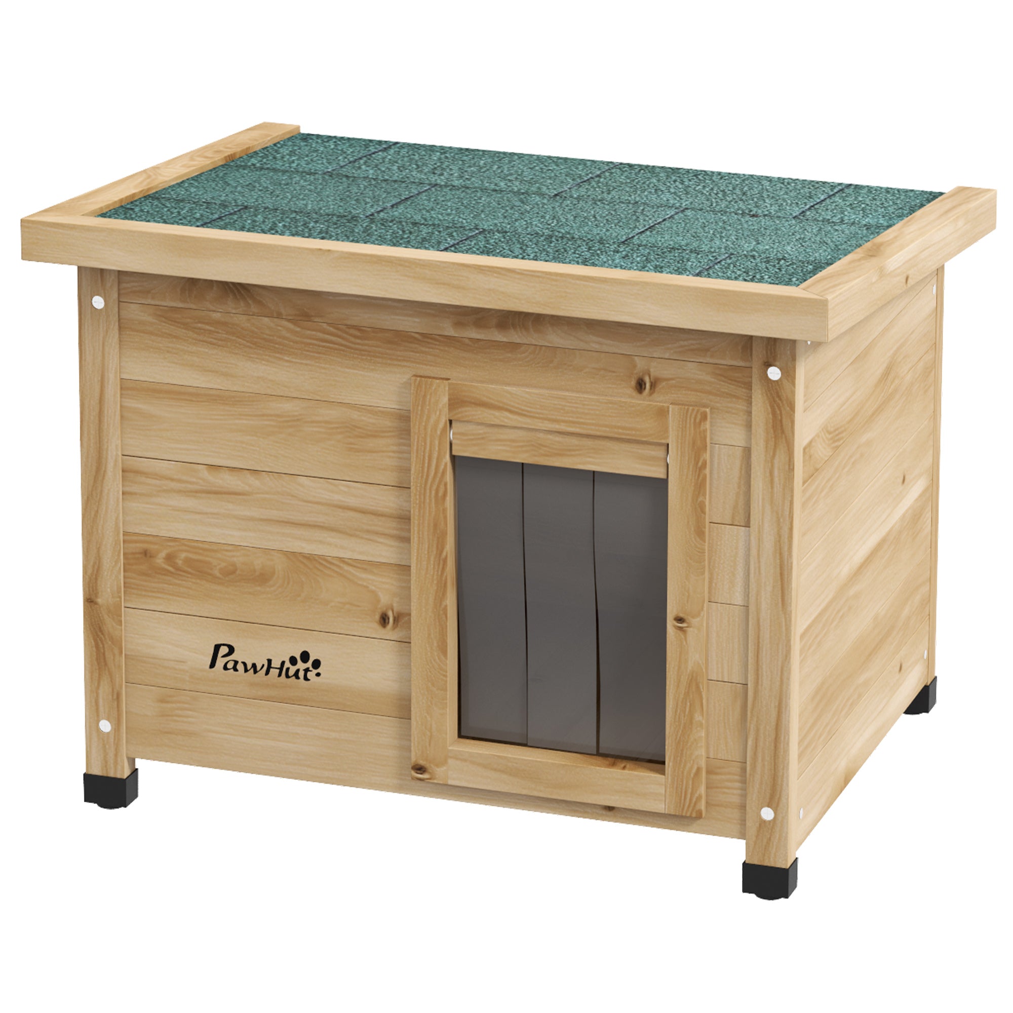 Kattehus, kattehytte, kattehule, vejrbestandig, egnet til katte op til 6 kg, 57 cm x 45 cm x 43 cm, naturlig