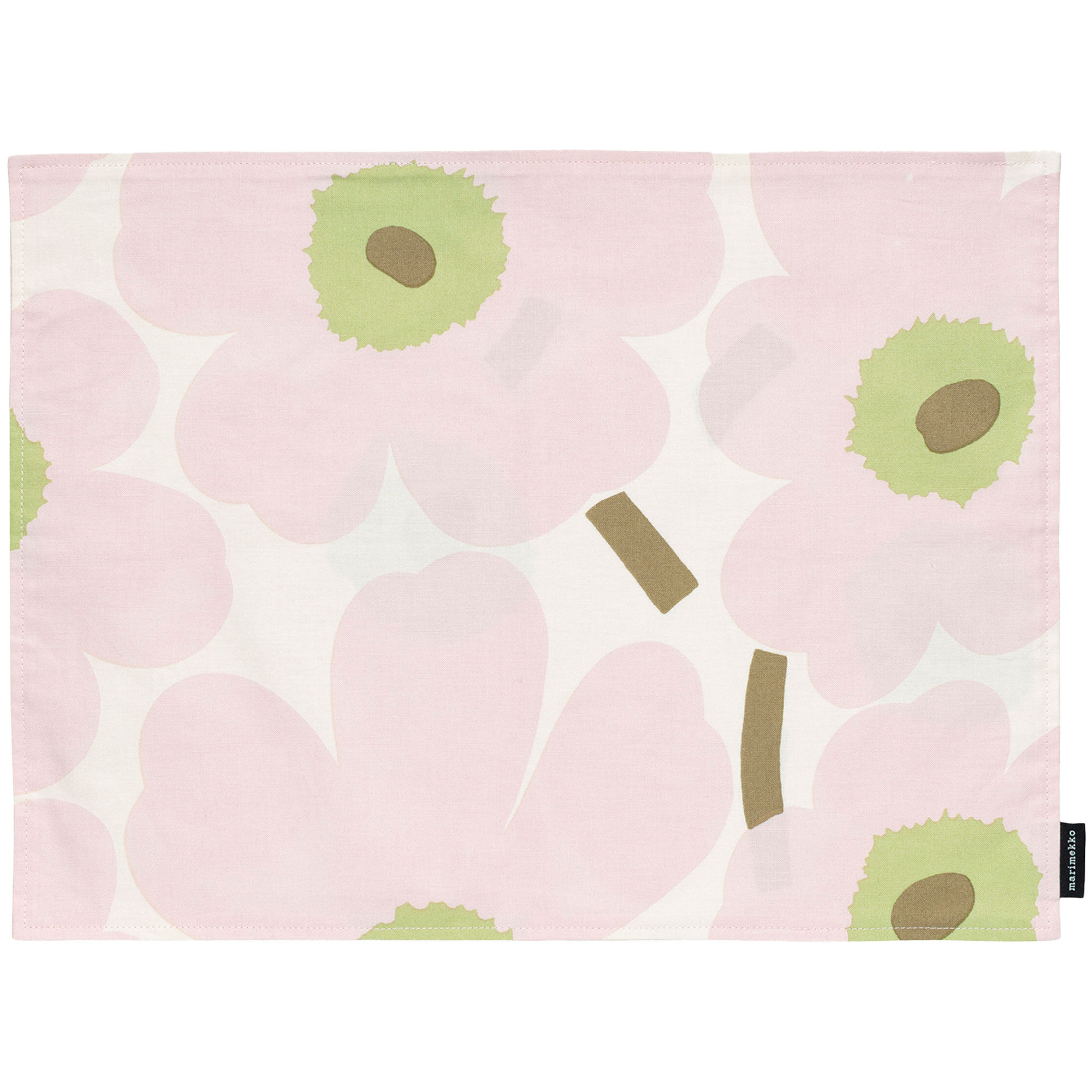 Marimekko Unikko dækkeserviet 31 x 42 cm, hvid/rosa/pæregrøn