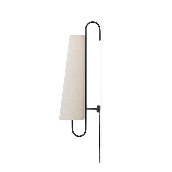 Ferm Living Ancora wall lamp - Black/Natural  : Erling Christensen Møbler