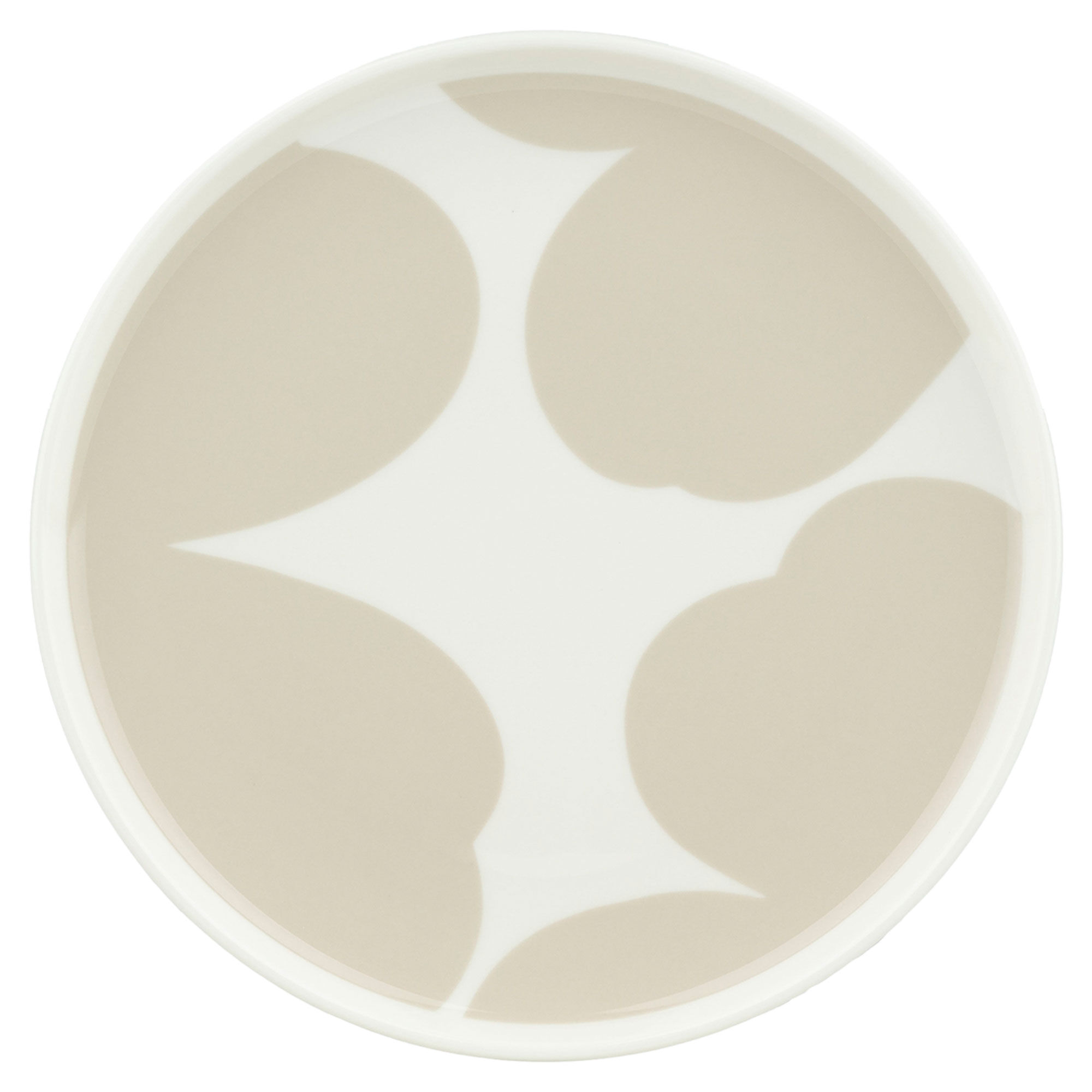 Marimekko Iso Unikko Tallerken 20 cm, hvid/beige