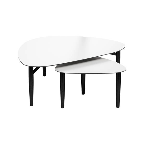 Thomsen Furniture - Katrine sofabord - Trekant - 89x126 cm - Granitgrå stenlook  : Erling Christensen Møbler