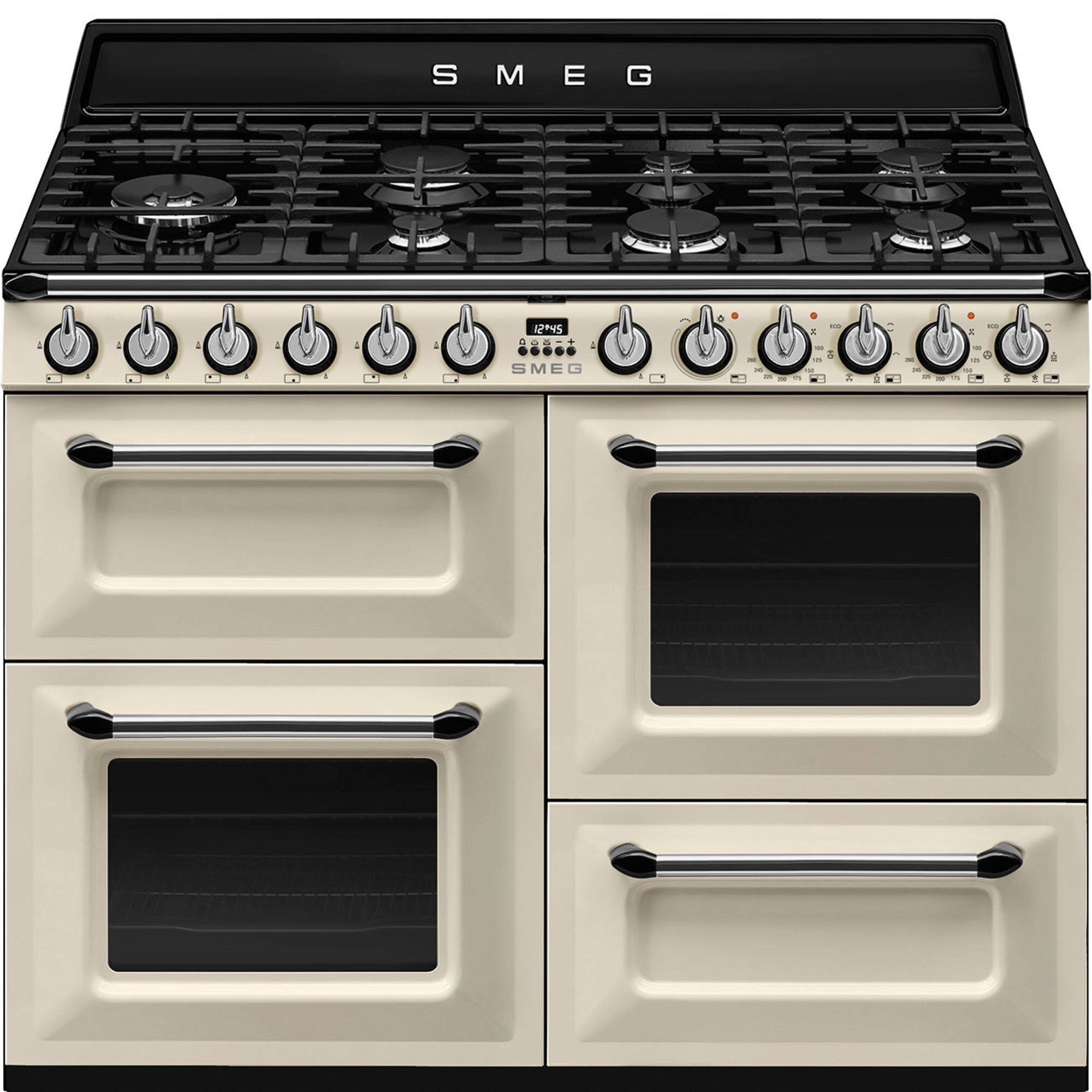 Smeg TR4110P1 10 Victoria gaskomfur med 3 ovne 110 cm, creme