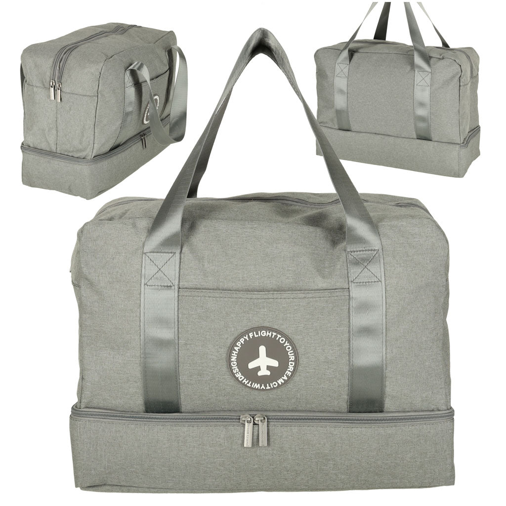 Rejsetaske håndbagage 39 x 18 x 30 cm grå