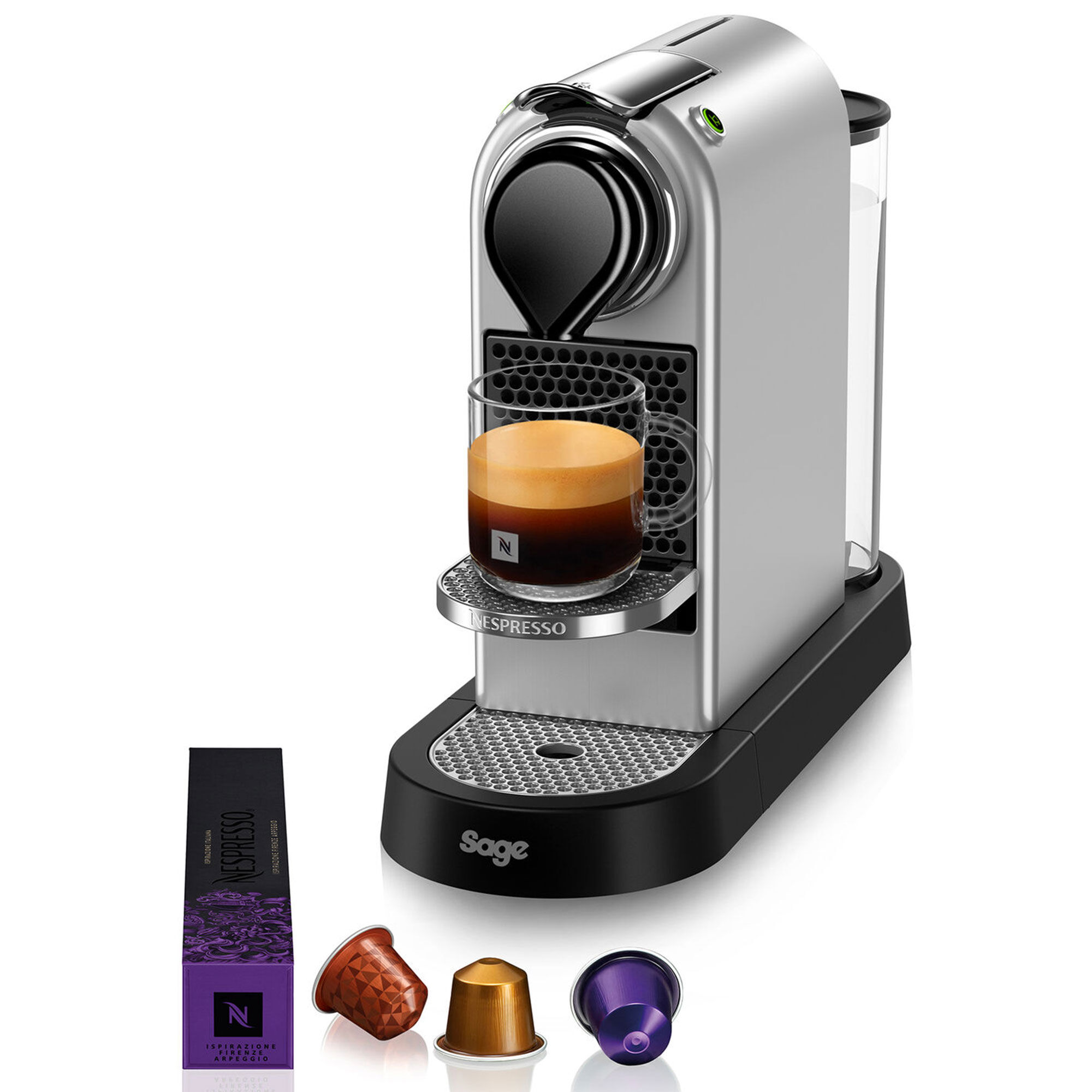 Nespresso by Sage SEC CitiZ kapselmaskine, sølv