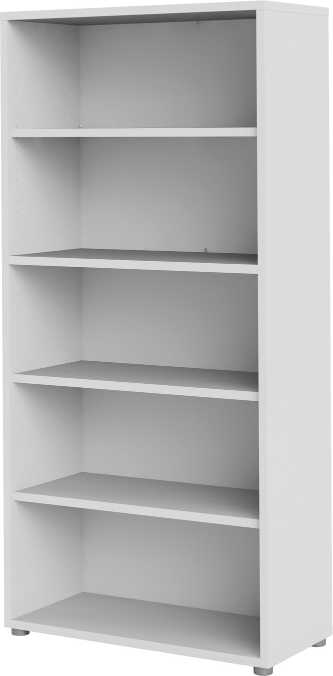 Bogreol Vesterholm Prima, hvid H186xB89xD40 cm, justerbare hylder, melaminoverflade, anti-væltning