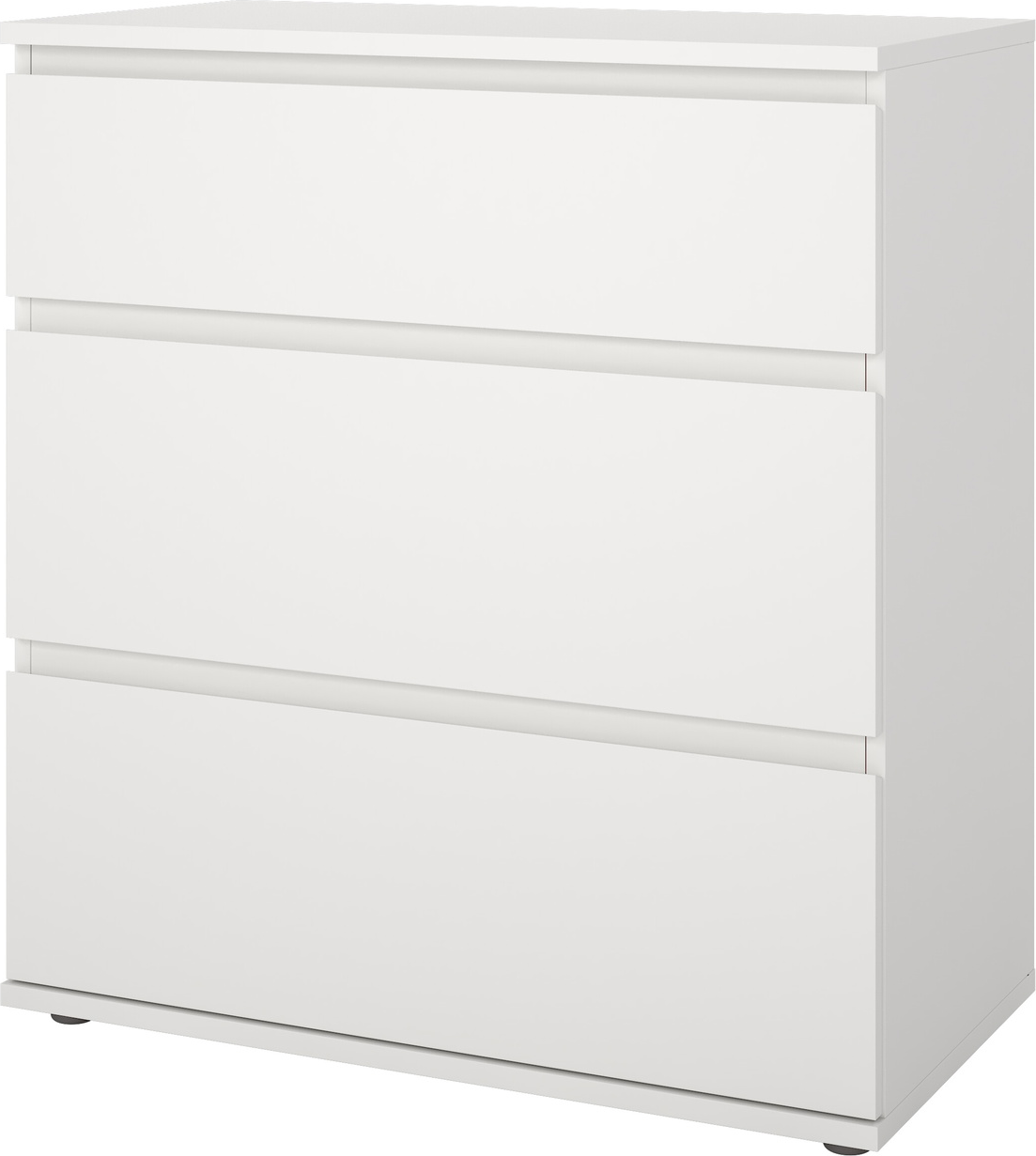 Kommode Vesterholm Nova 3 skuffer grebsløs H83,7 x B76,8 x D40 cm hvid FSC