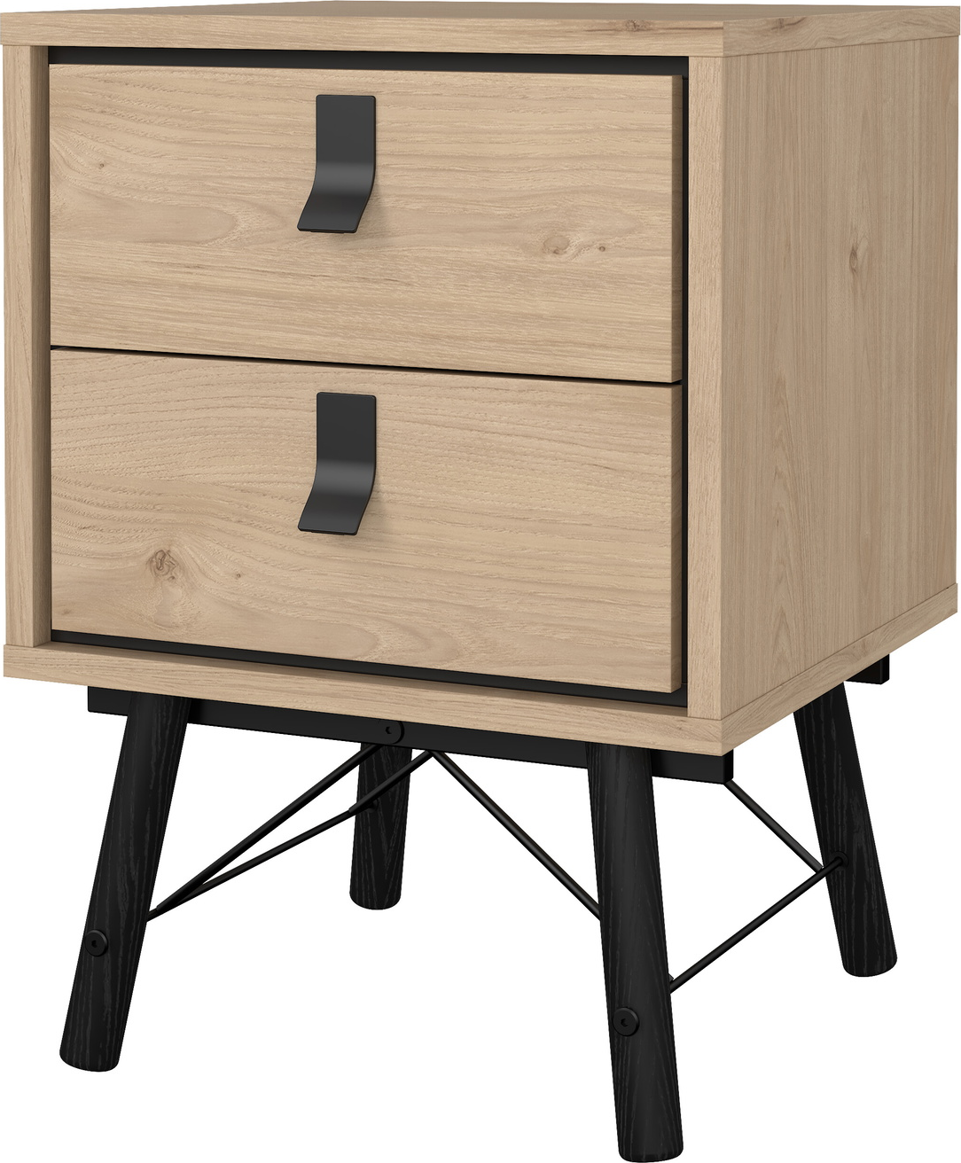 Sengebord Vesterholm Askø natbord 2 skuffer H59,6 cm Jackson Hickory danskproduceret FSC