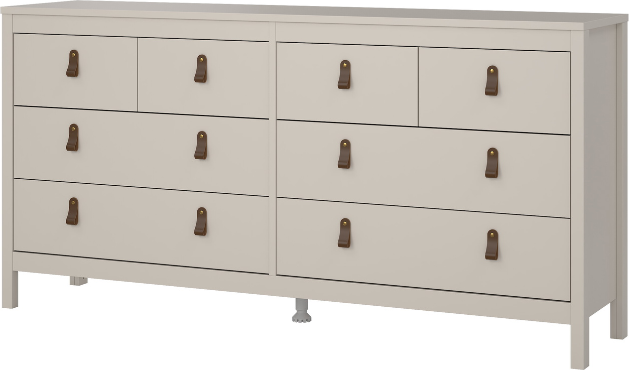 Dobbelt kommode Vesterholm Lunor 8 skuffer Kashmir FSC-spånplade dansk produceret H79,7xB159,6xD38,4 cm
