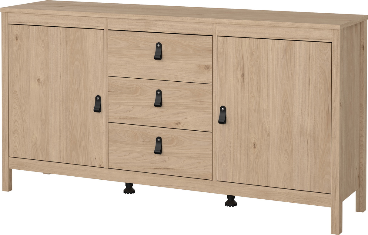 Skænk Vesterholm Lunor Jackson Hickory 2 døre 3 skuffer FSC dansk design H79,7xB151,4xD38,4 cm