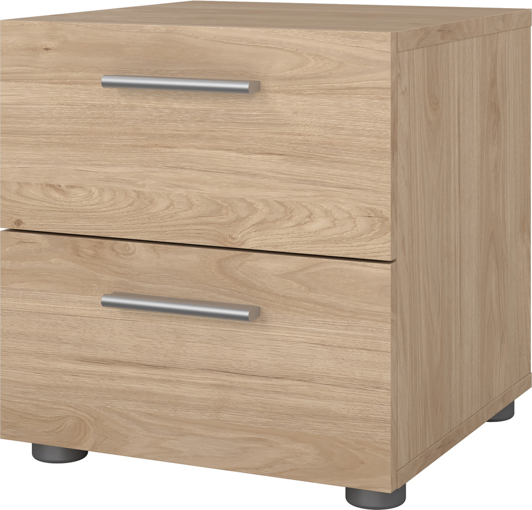 Sengebord Vesterholm Pepe natbord, Jackson Hickory, 2 skuffer, FSC, H42 x B40 x D40 cm