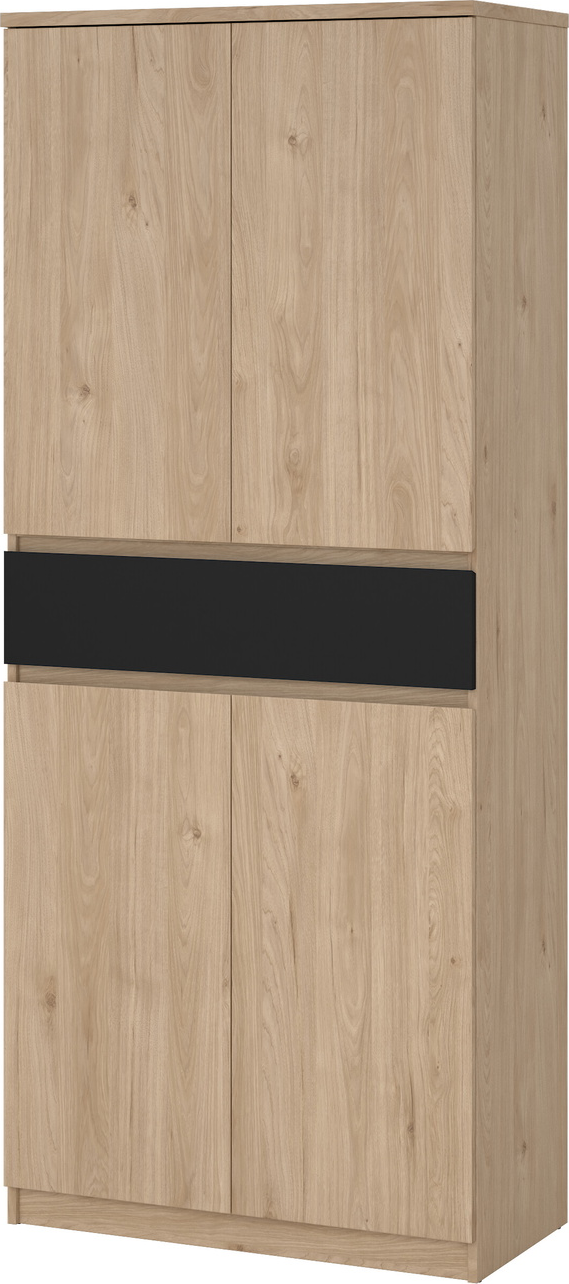 Skoskab Vesterholm Naia Jackson-hickory/matsort H192xB80xD40 cm FSC, plads til ca. 30 par sko