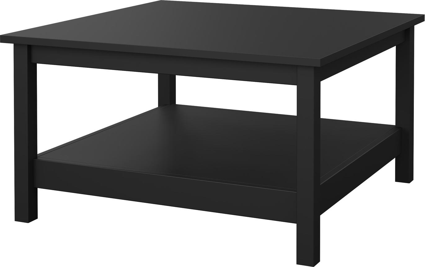 Sofabord Vesterholm Lunor - mat sort, 81x81x45 cm, spånplade/MDF-ben, FSC-certificeret