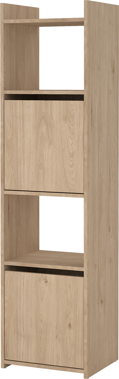 Bogreol/reol Vesterholm Function Plus 2-dørs vægmonteret Jackson Hickory pladsbesparende opbevaring