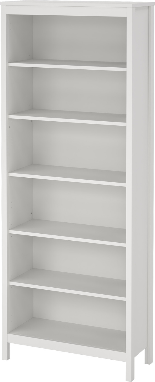 Bogreol Vesterholm Lunor, hvid, H199ÃB78ÃD32,5 cm, dansk FSC-spånplade, justerbare hylder