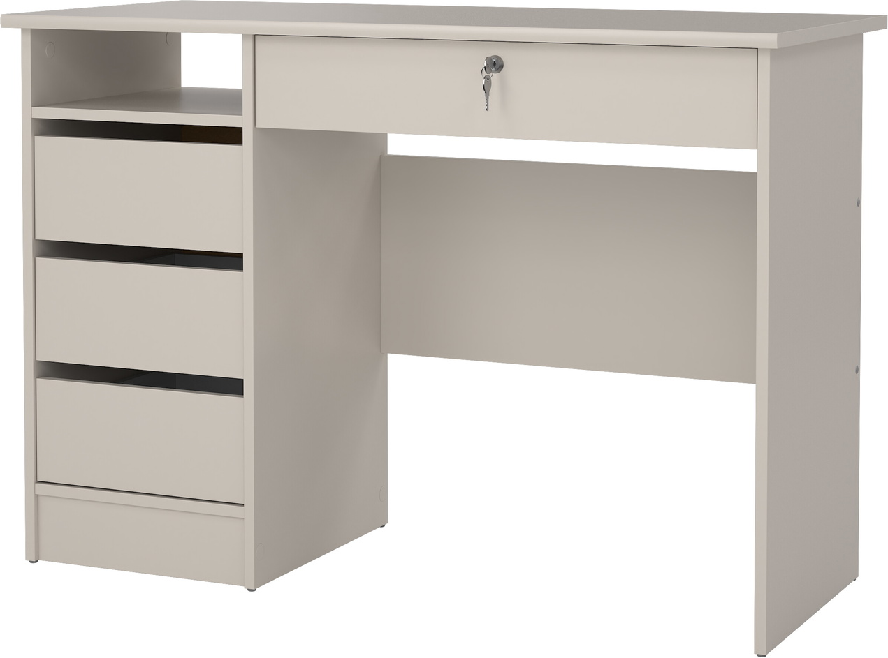 Skrivebord Vesterholm Function Plus væghængt kashmir  -  låsbar topskuffe, 3 skuffer, B109 x D48 x H76 cm, FSC