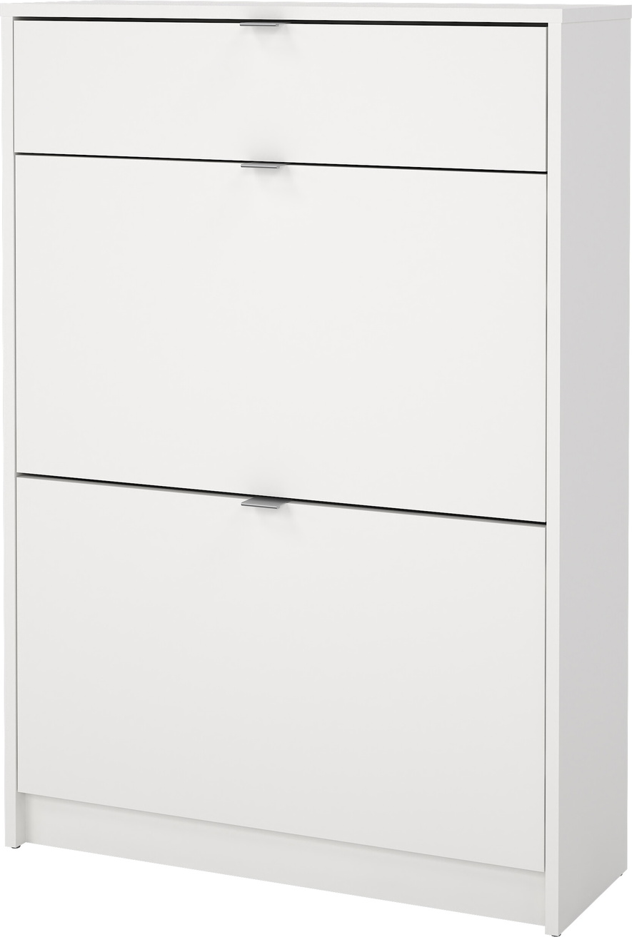Skoskab Vesterholm Havn 2 rum og 1 skuffe, hvid spånplade, H101ÃB70ÃD24 cm