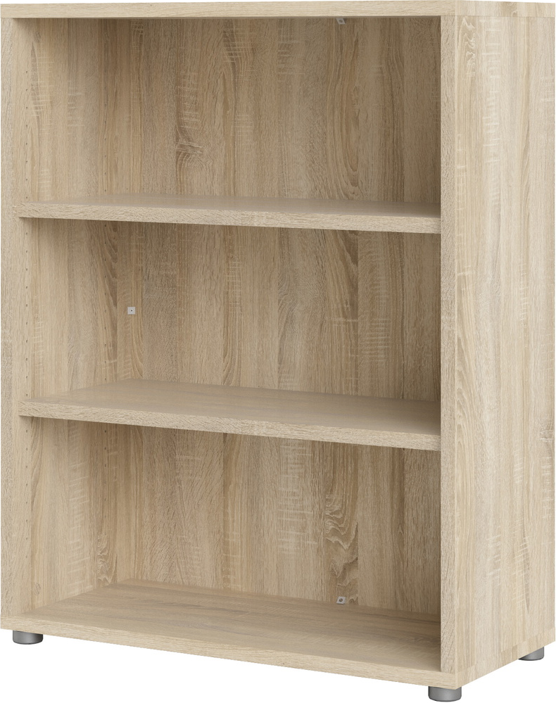 Bogreol Vesterholm Prima, natur egestruktur, justerbare hylder, vippesikring, H113xB89xD40