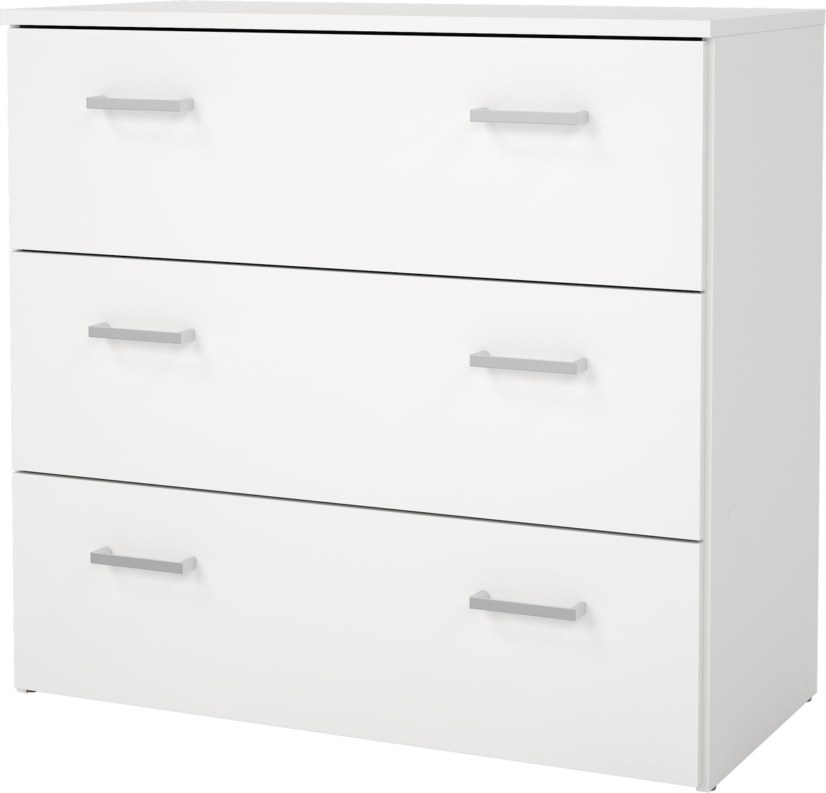 Kommode Vesterholm Space 3 skuffer, hvid folie, vægmonteret, spånplade, FSC-certificeret, H70ÃB74ÃD36 cm
