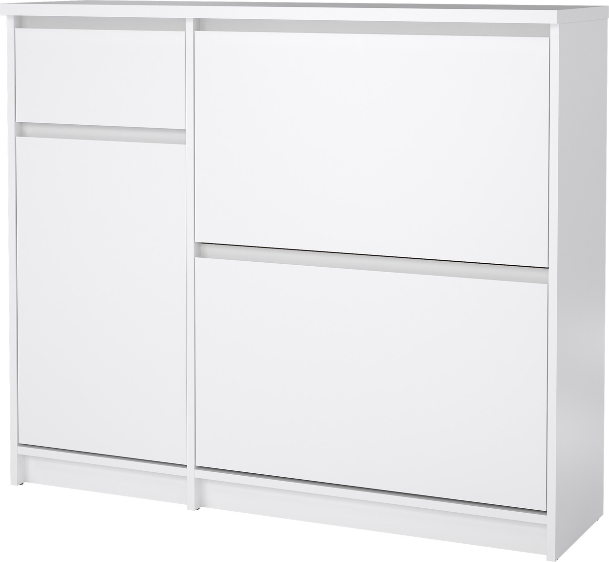 Skoskab Vesterholm Naia, hvid højglans, rummer 12 par, dansk FSC, H92,9ÃB108,9ÃD31,5 cm